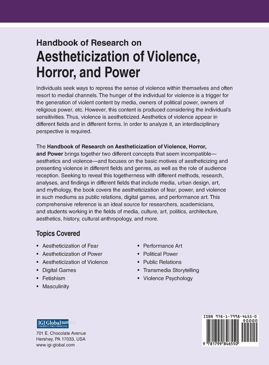 Produktbild: Handbook of Research on Aestheticization of Violence, Horror, and Power