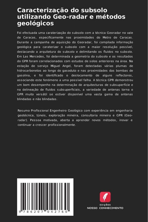 Produktbild: Caracteriza&ccedil;&atilde;o do subsolo utilizando Geo-radar e m&eacute;todos geol&oacute;gicos