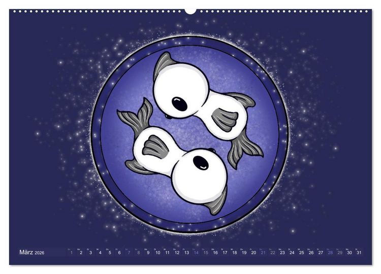Produktbild: Geister Sternzeichen (Wandkalender 2026 DIN A2 quer), CALVENDO Monatskalender