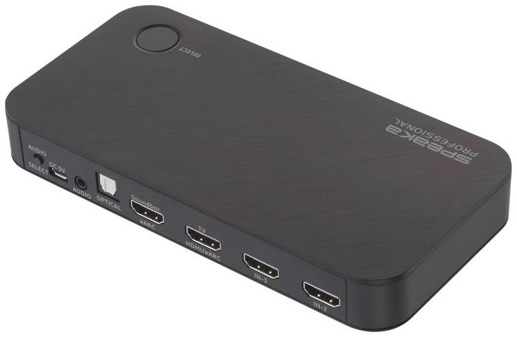 Produktbild: SpeaKa Professional TV, Receiver, Audio Extraktor SP-HDA-510 [HDMI - HDMI] 3840 x 2160 Pixel eARC, S/PDIF- + Analogausgang
