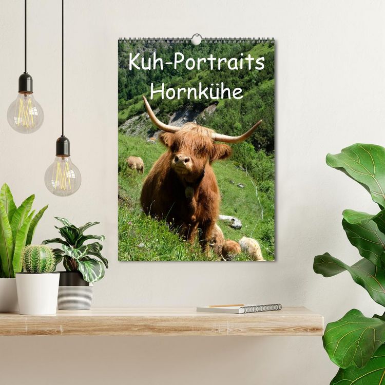 Produktbild: Kuhportraits Hornk&uuml;he (Wandkalender 2026 DIN A3 hoch), CALVENDO Monatskalender