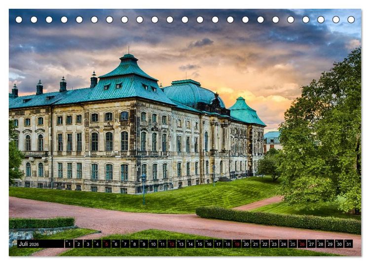 Produktbild: WUNDERVOLLES DRESDEN (Tischkalender 2026 DIN A5 quer), CALVENDO Monatskalender