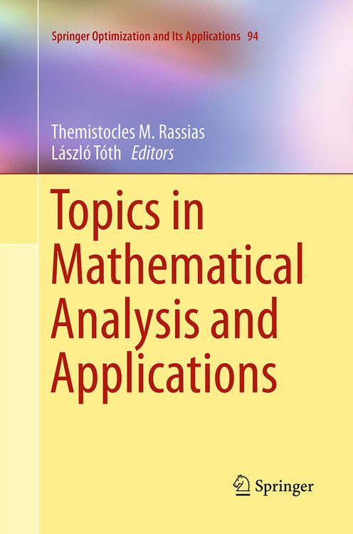 Produktbild: Topics in Mathematical Analysis and Applications