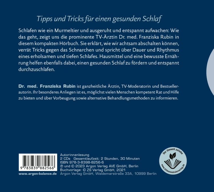 Produktbild: Mein kleines H&ouml;rbuch vom guten Schlaf