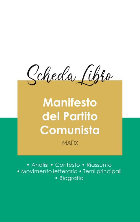 Produktbild: Scheda libro Manifesto del Partito Comunista di Karl Marx (analisi letteraria di riferimento e riassunto completo)