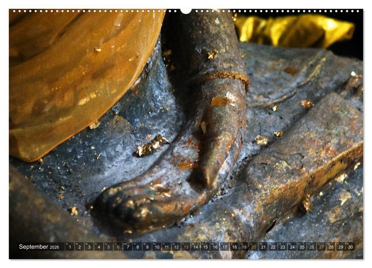 Produktbild: Buddhas tief im Fels (Wandkalender 2026 DIN A2 quer), CALVENDO Monatskalender