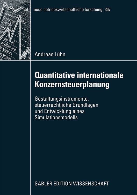 Produktbild: Quantitative internationale Konzernsteuerplanung
