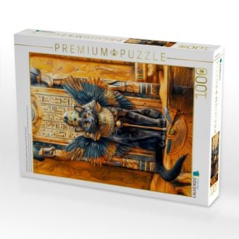 Produktbild: CALVENDO Puzzle Tutankmia Katze in g&ouml;ttlicher Eleganz im Stile der Pharaonen | 1000 Teile Lege-Gr&ouml;&szlig;e 64x48cm Foto-Puzzle f&uuml;r gl&uuml;ckliche Stunden