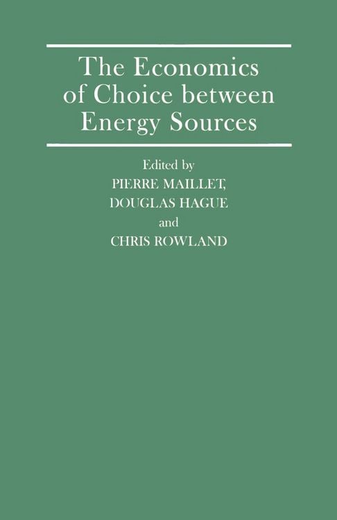 Produktbild: The Economics of Choice between Energy Sources