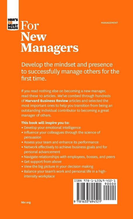 Produktbild: Hbr's 10 Must Reads for New Managers (with Bonus Article "How Managers Become Leaders" by Michael D. Watkins) (Hbr's 10 Must Reads)