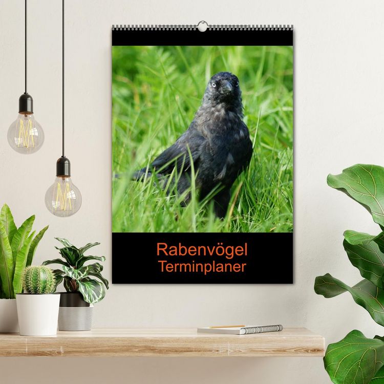 Produktbild: Rabenv&ouml;gel Terminplaner (Wandkalender 2026 DIN A2 hoch), CALVENDO Monatskalender
