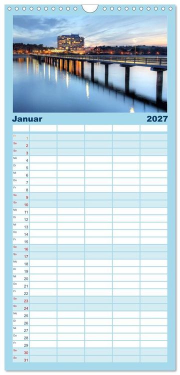 Produktbild: Familienplaner 2027 - Timmendorfer Strand mit 5 Spalten (Wandkalender, 21 x 45 cm) CALVENDO