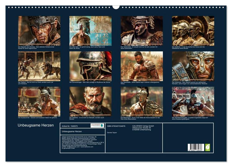 Produktbild: Unbeugsame Herzen (Wandkalender 2026 DIN A2 quer), CALVENDO Monatskalender