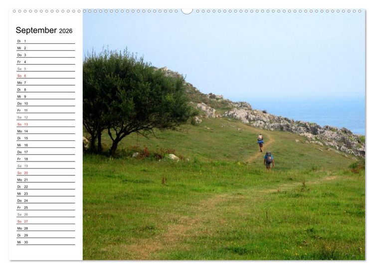 Produktbild: Camino del norte - K&uuml;stenweg (hochwertiger Premium Wandkalender 2026 DIN A2 quer), Kunstdruck in Hochglanz