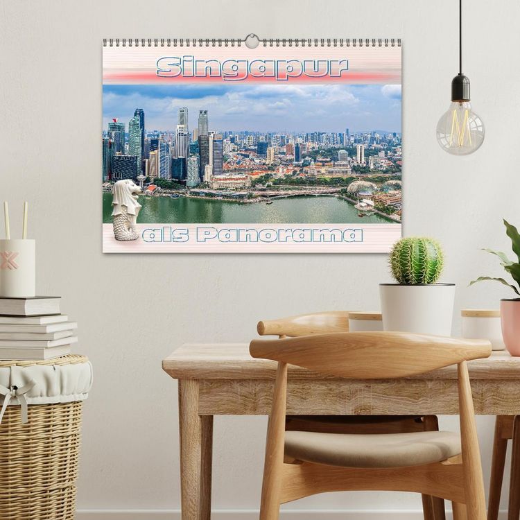 Produktbild: Singapur als Panorama (Wandkalender 2026 DIN A3 quer), CALVENDO Monatskalender