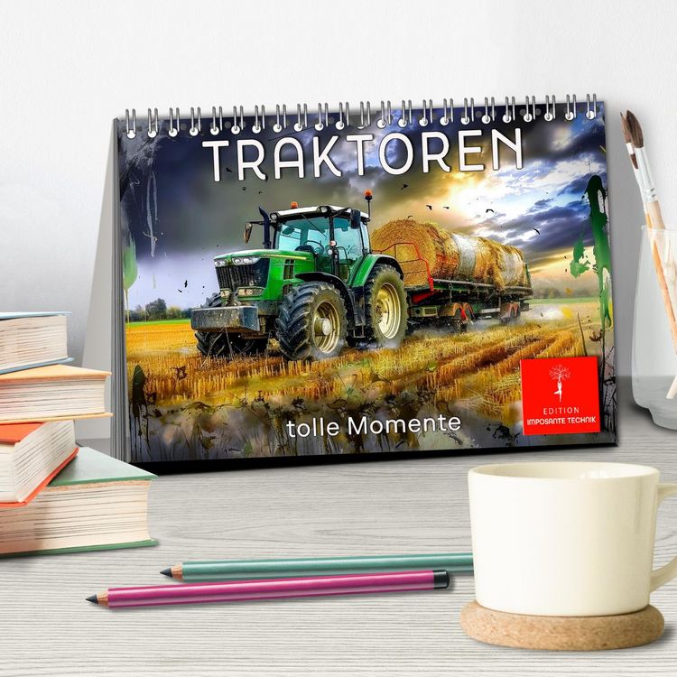 Produktbild: Traktoren - tolle Momente (Tischkalender 2026 DIN A5 quer), CALVENDO Monatskalender