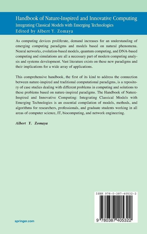 Produktbild: Handbook of Nature-Inspired and Innovative Computing