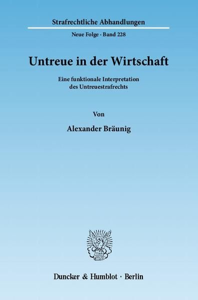 Produktbild: Untreue in der Wirtschaft.