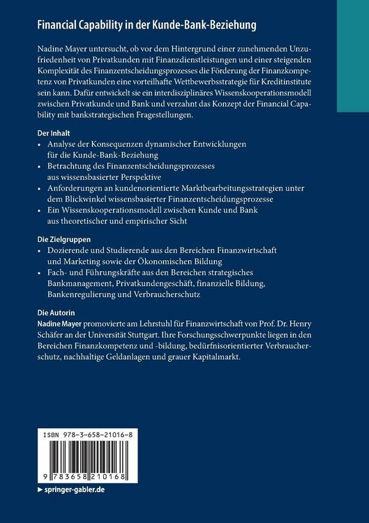 Produktbild: Financial Capability in der Kunde-Bank-Beziehung