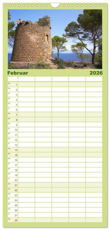 Produktbild: Familienplaner 2026 - Cala Deia - Mallorcas Traumbucht mit 5 Spalten (Wandkalender, 21 x 45 cm) CALVENDO
