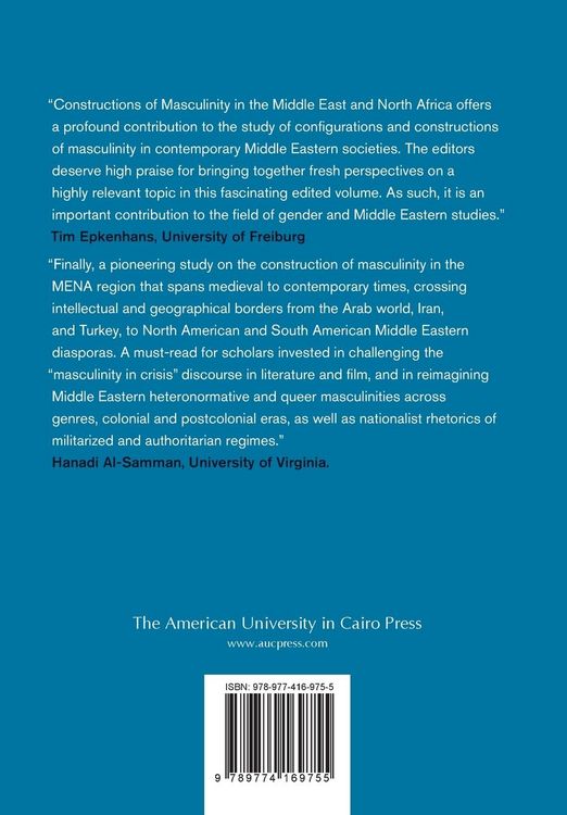 Produktbild: Constructions of Masculinity in the Middle East and North Africa