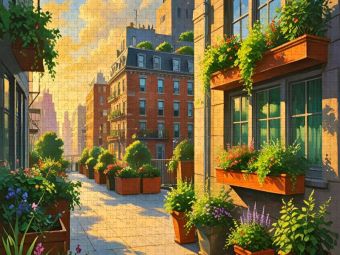 Produktbild: CALVENDO Puzzle Bunte gepflegte H&auml;userfassaden | 1000 Teile Lege-Gr&ouml;&szlig;e 64x48cm Foto-Puzzle f&uuml;r gl&uuml;ckliche Stunden