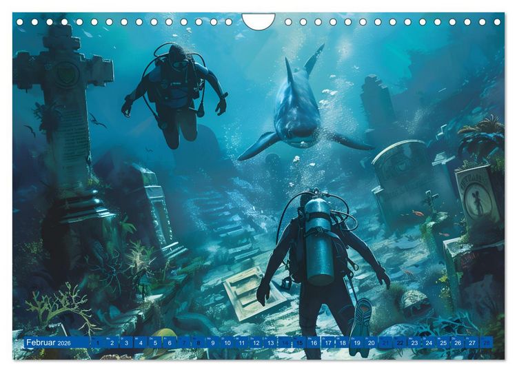Produktbild: Erlebe mit mir verzaubernde Unterwasserwelten Tauchen (Wandkalender 2026 DIN A4 quer), CALVENDO Monatskalender
