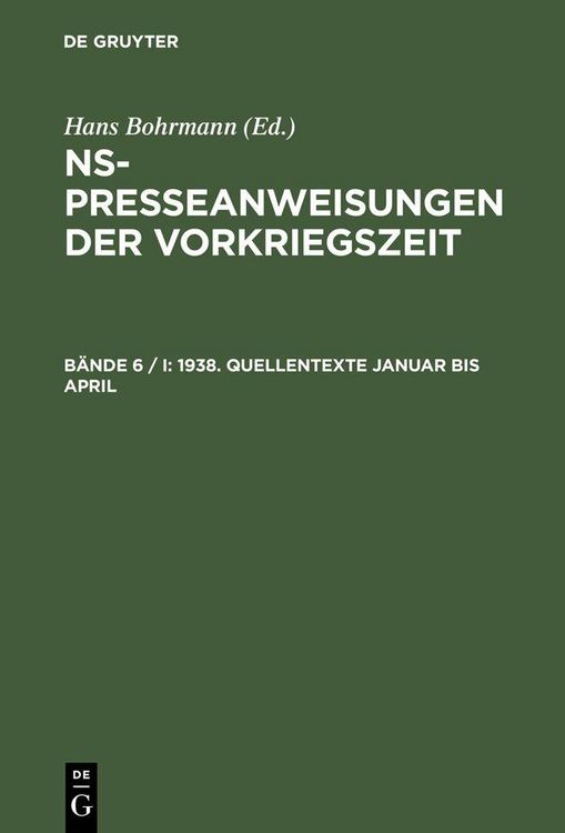 Produktbild: 1938. Quellentexte