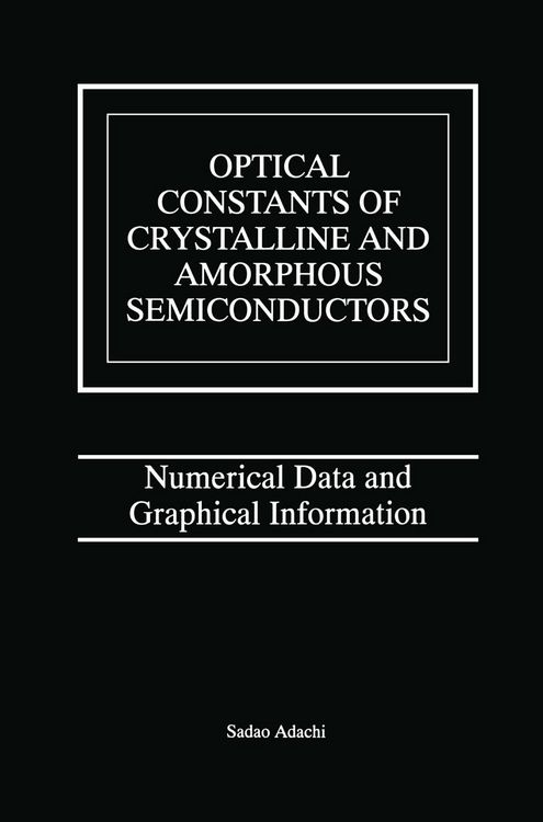 Produktbild: Optical Constants of Crystalline and Amorphous Semiconductors