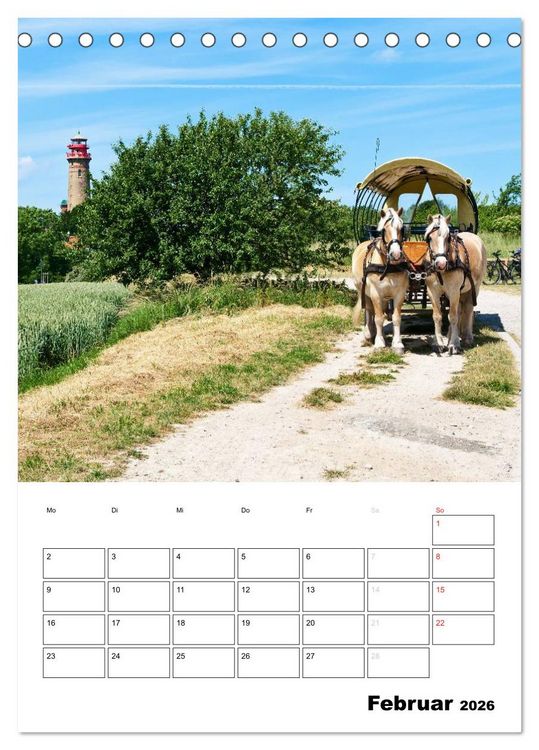 Produktbild: R&uuml;gen und Hiddensee - Bilder eines Sommers / Planer (Tischkalender 2026 DIN A5 hoch), CALVENDO Monatskalender