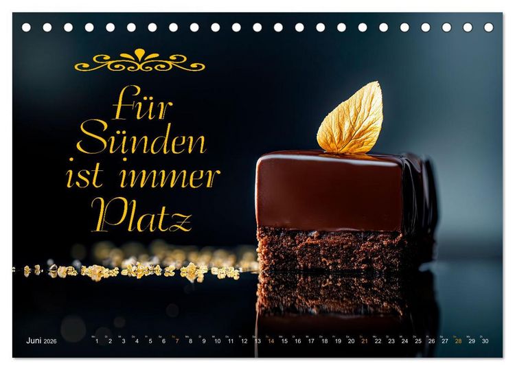 Produktbild: Dessert - Liebe auf den ersten Biss (Tischkalender 2026 DIN A5 quer), CALVENDO Monatskalender