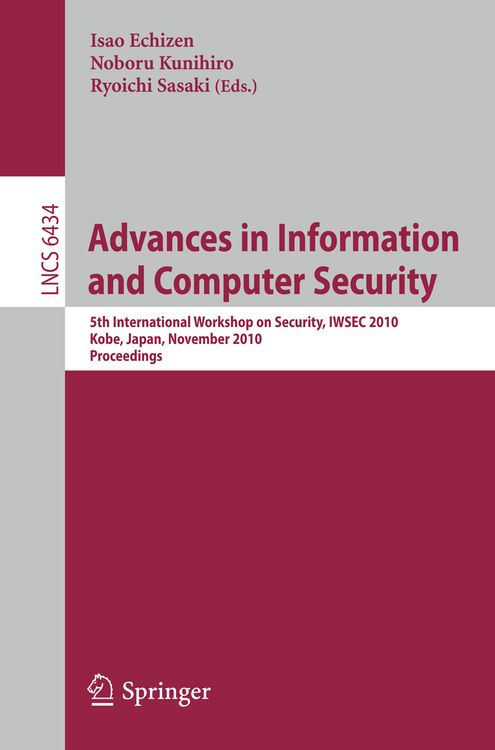 Produktbild: Advances in Information and Computer Security