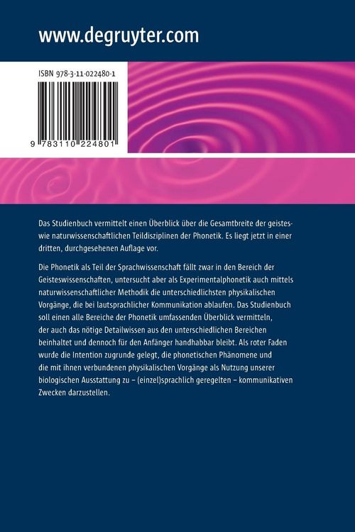 Produktbild: Einführung in die Phonetik