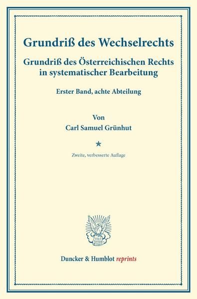Produktbild: Grundri&szlig; des Wechselrechts.