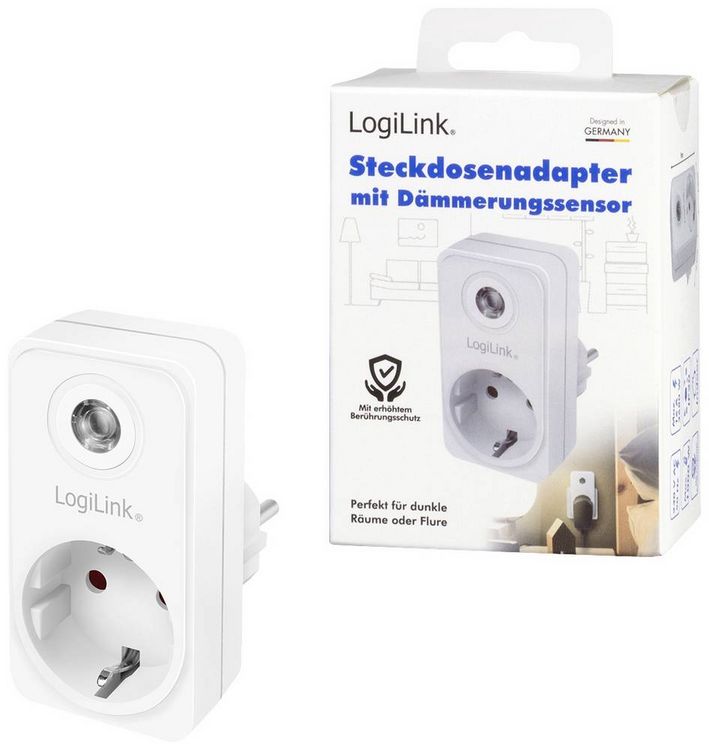 Produktbild: LogiLink PA0263 D&auml;mmerungsschalter Wei&szlig; 230V