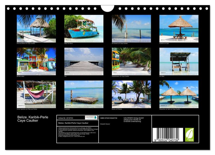 Produktbild: Belize. Karibik-Perle Caye Caulker (Wandkalender 2026 DIN A4 quer), CALVENDO Monatskalender