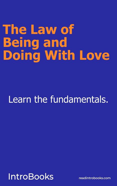 Produktbild: The Law of Being and Doing With Love