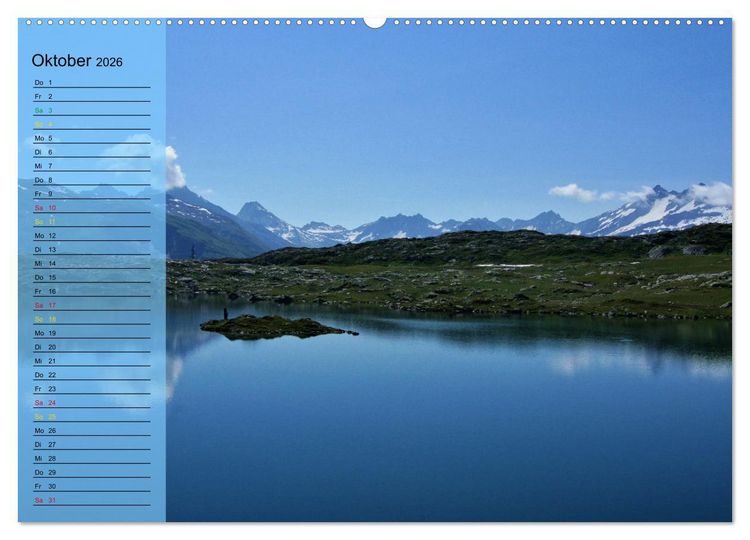 Produktbild: SeenSucht Entdecke Seen in der Schweiz Planer (hochwertiger Premium Wandkalender 2026 DIN A2 quer), Kunstdruck in Hochglanz