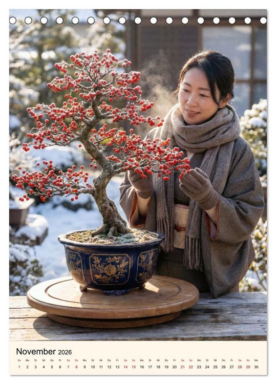 Produktbild: Spirit of Bonsai &ndash; Japanische Meisterwerke 2026 (Tischkalender 2026 DIN A5 hoch), CALVENDO Monatskalender