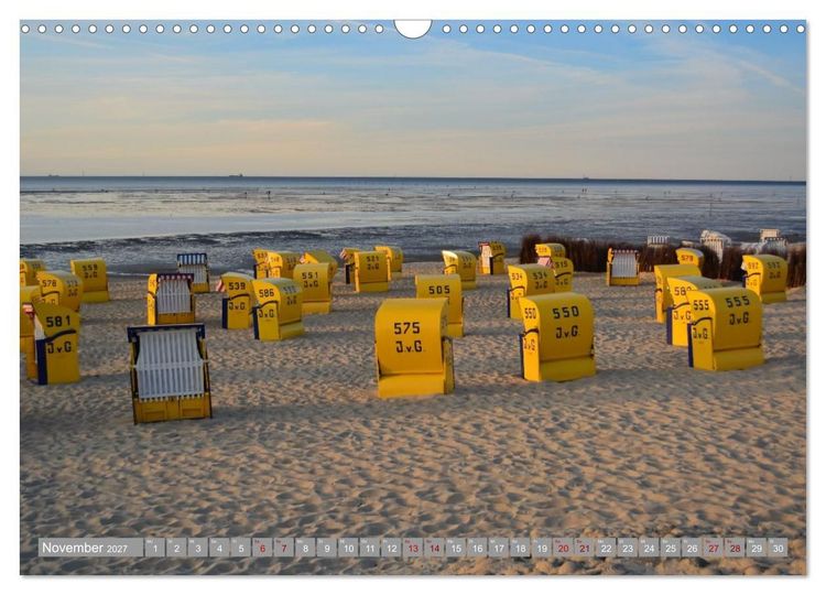 Produktbild: Strandk&ouml;rbe - Lieblinge an Nord- und Ostsee (Wandkalender 2027 DIN A3 quer), CALVENDO Monatskalender