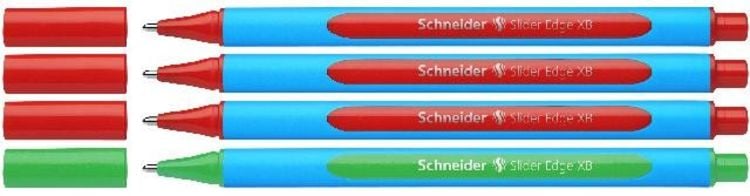 Produktbild: Schneider Kugelschreiber Slider Edge XB 4ert Set, Lehrer-Korrekturset