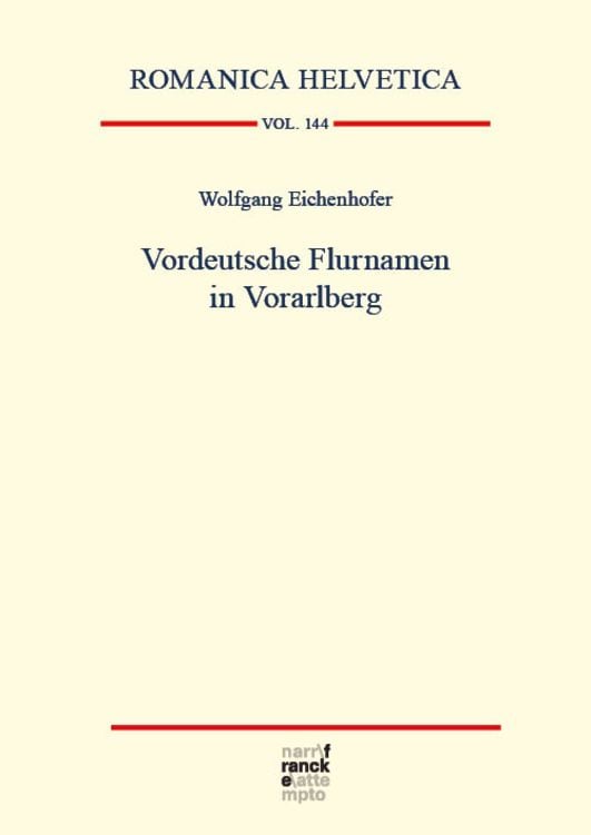 Produktbild: Vordeutsche Flurnamen in Vorarlberg