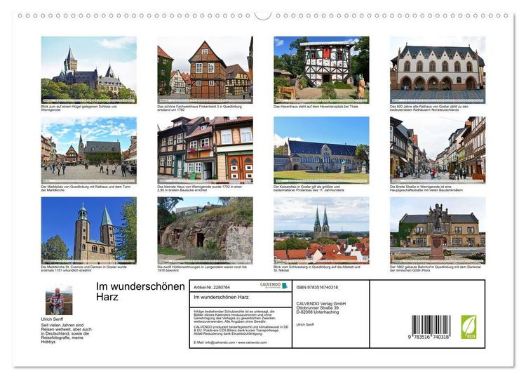 Produktbild: Im wundersch&ouml;nen Harz (hochwertiger Premium Wandkalender 2026 DIN A2 quer), Kunstdruck in Hochglanz
