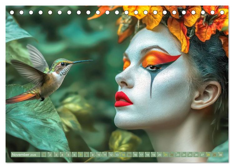 Produktbild: Kolibris - Zauberhafte Fantasiewerke (Tischkalender 2026 DIN A5 quer), CALVENDO Monatskalender