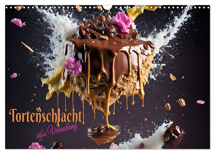 Produktbild: Tortenschlacht - s&uuml;&szlig;e Versuchung (Wandkalender 2026 DIN A3 quer), CALVENDO Monatskalender
