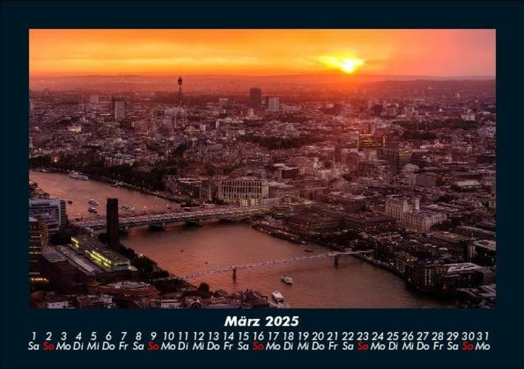 Produktbild: Londons sch&ouml;nste Seiten 2025 Fotokalender DIN A5