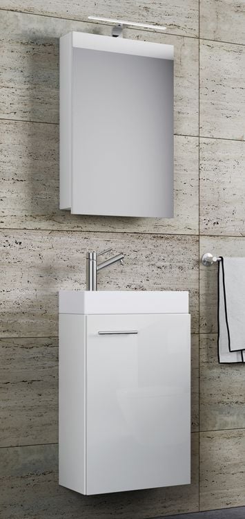 Produktbild: 3-tlg G&auml;ste WC Waschplatz Waschtisch Slito Schrank