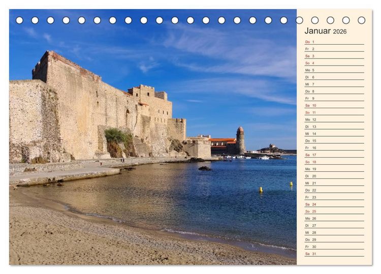 Produktbild: Collioure - Perle der Cote Vermeille (Tischkalender 2026 DIN A5 quer), CALVENDO Monatskalender