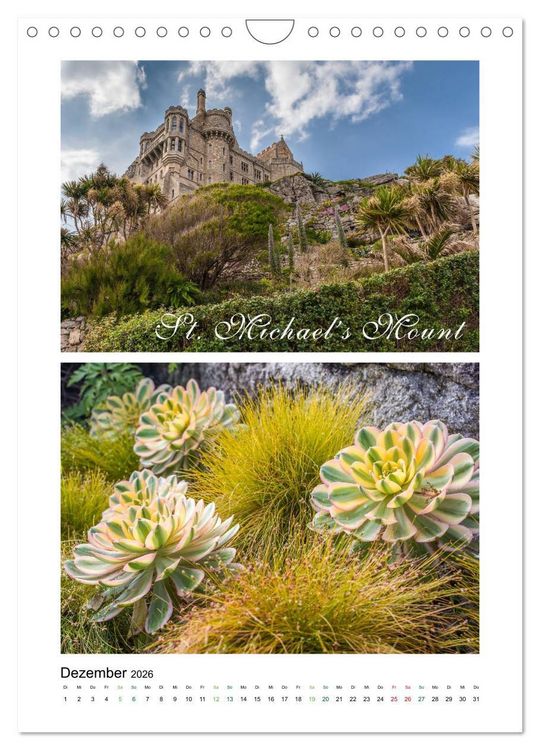 Produktbild: Gartenparadiese in England (Wandkalender 2026 DIN A4 hoch), CALVENDO Monatskalender