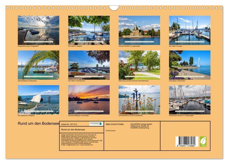 Produktbild: Rund um den Bodensee (Wandkalender 2026 DIN A3 quer), CALVENDO Monatskalender